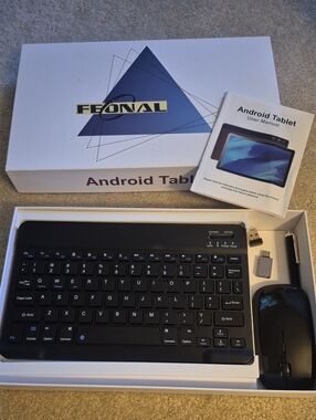 Black Wireless Keyboard and Mouse Combo for Android Tablet